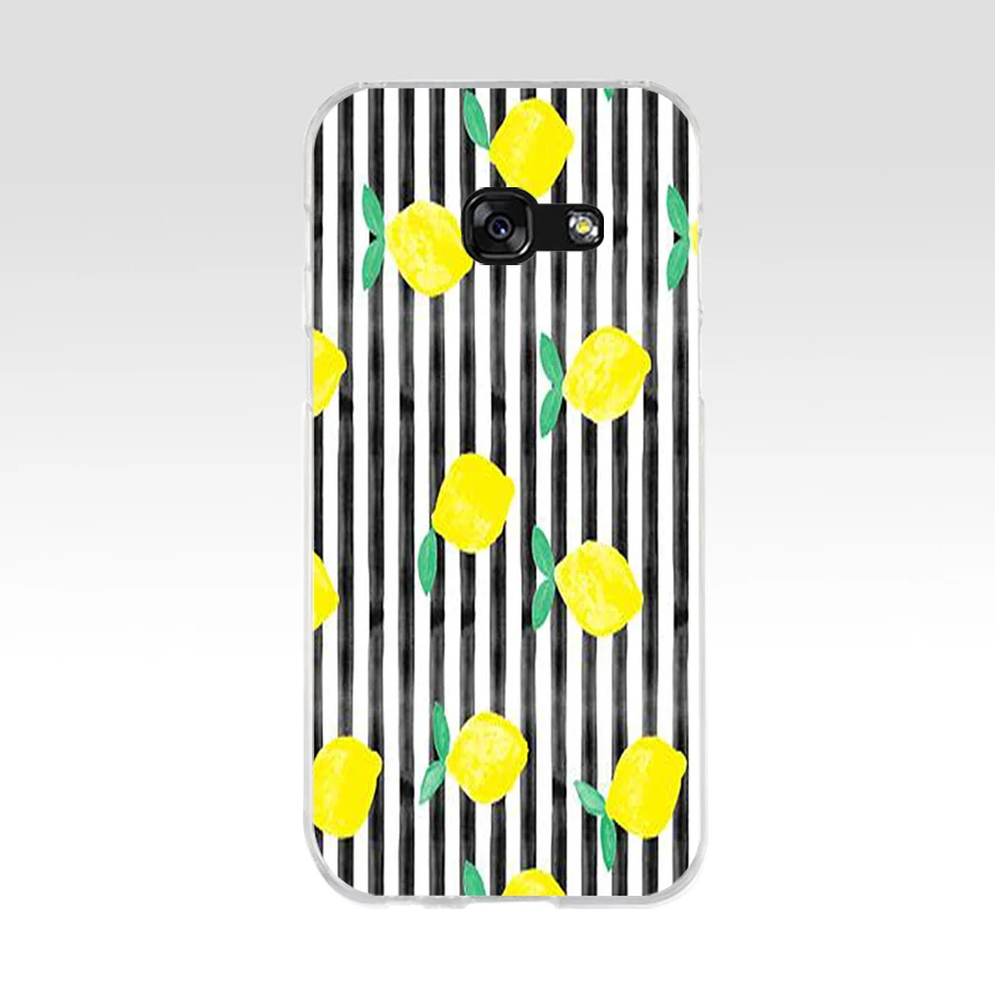 249AQ lemon yellow stripes Soft Silicone Tpu Cover phone Case for Samsung galaxy a3 a5 2016 2017 a6 A8 2018 | Мобильные телефоны и