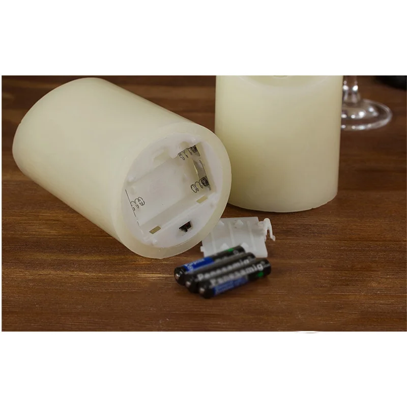 3 шт. плавный мерцающий пламя светодиодный беспламенный воск декоративные свечи