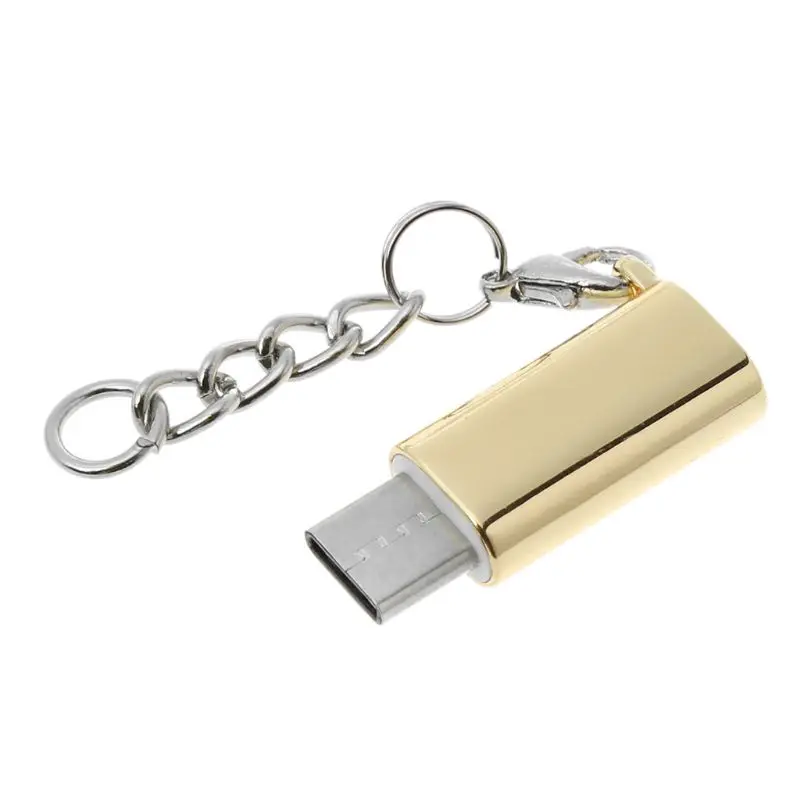 Золотой Адаптер Lightning 8 Pin с разъемом типа C для samsung S9 S8 Note 9 8 Xiaomi 5 Mix 6 8 Oneplus 3/5/6 huawei P9 P10 - Цвет: Золотой