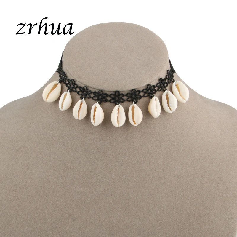 Женское колье-чокер ZRHUA Boho Sea Shell колье с натуральным чехлом простое ожерелье для