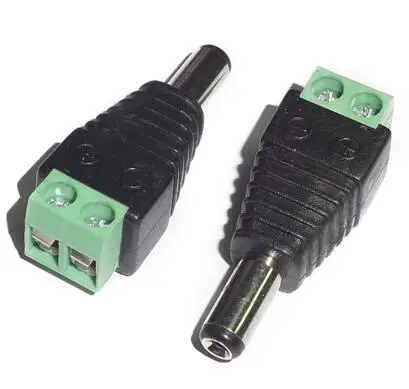 

Jack 2.1mm stereo female to AV Screw Terminal Stereo 5.5X2.1MM 12V male 2pole Terminal Block Plug connector