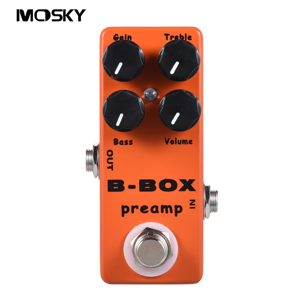 Mosky B Box электрогитара предусилитель Overdrive педаль эффектов с 4 функциональные