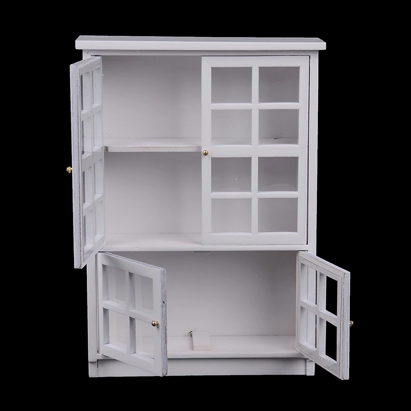 Горячая DIY 1:12 Кухня кабина комната мебель комплект белого цвета без ворота