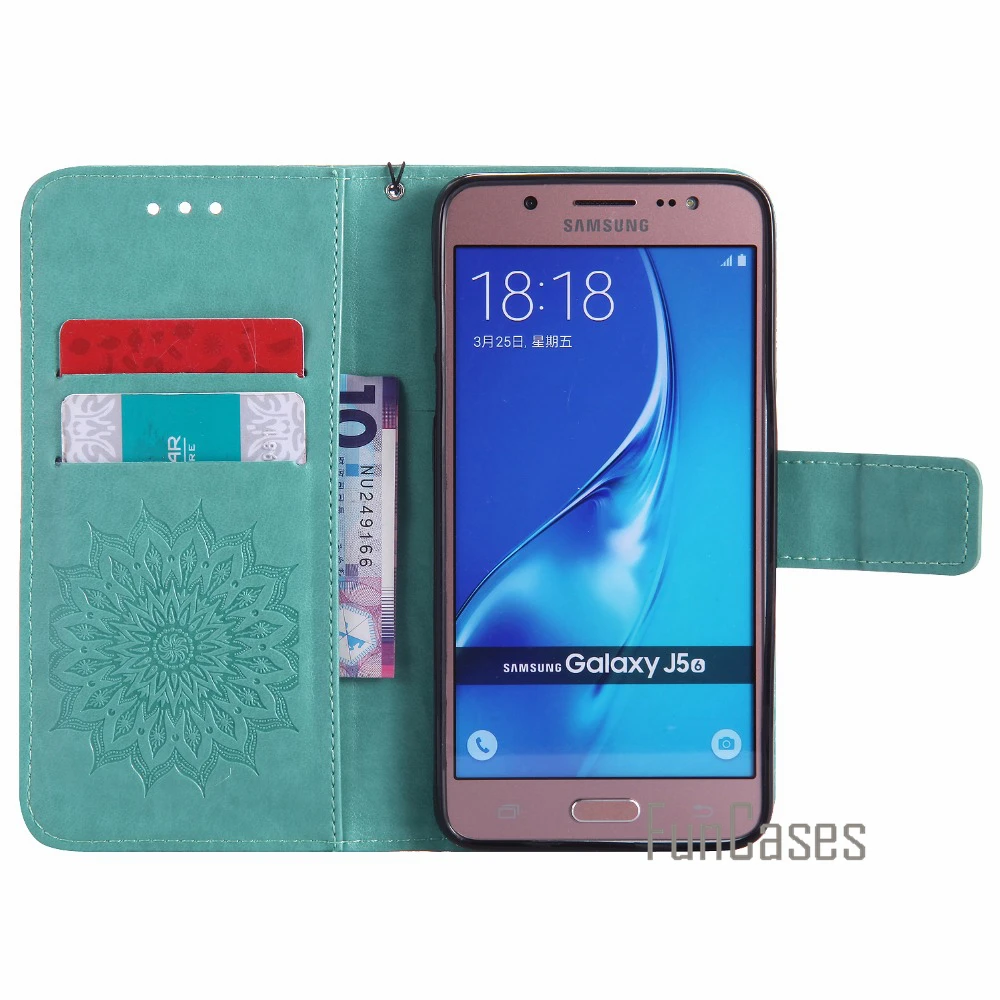 Рельефный чехол с изображением цветов и СПС coque samsung Galaxy J5/J5 2016 fundas J5 J510 + держатель