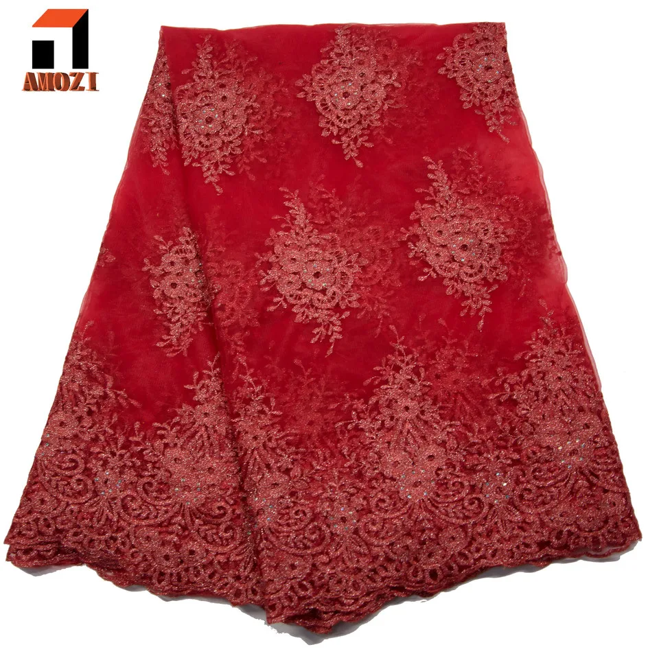 Puredown тюль кружева ткань с африканскими пайетками кружевной ткани Высокое