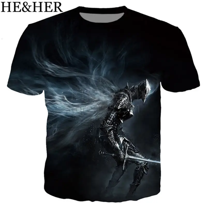 Latest arrival game dark soul t shirt men/women 3D printed t-shirts Short sleeve Harajuku style tshirt streetwear unisex tops | Мужская