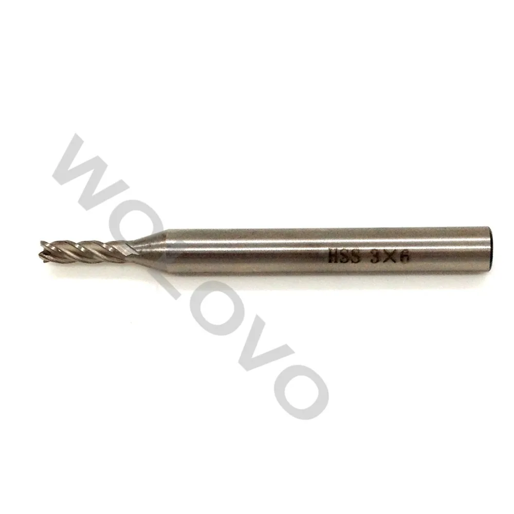 3 мм HSS CNC прямой хвостовик 4 флейты Концевая фреза сверло|milling cutter|4 flute end millflute mill |