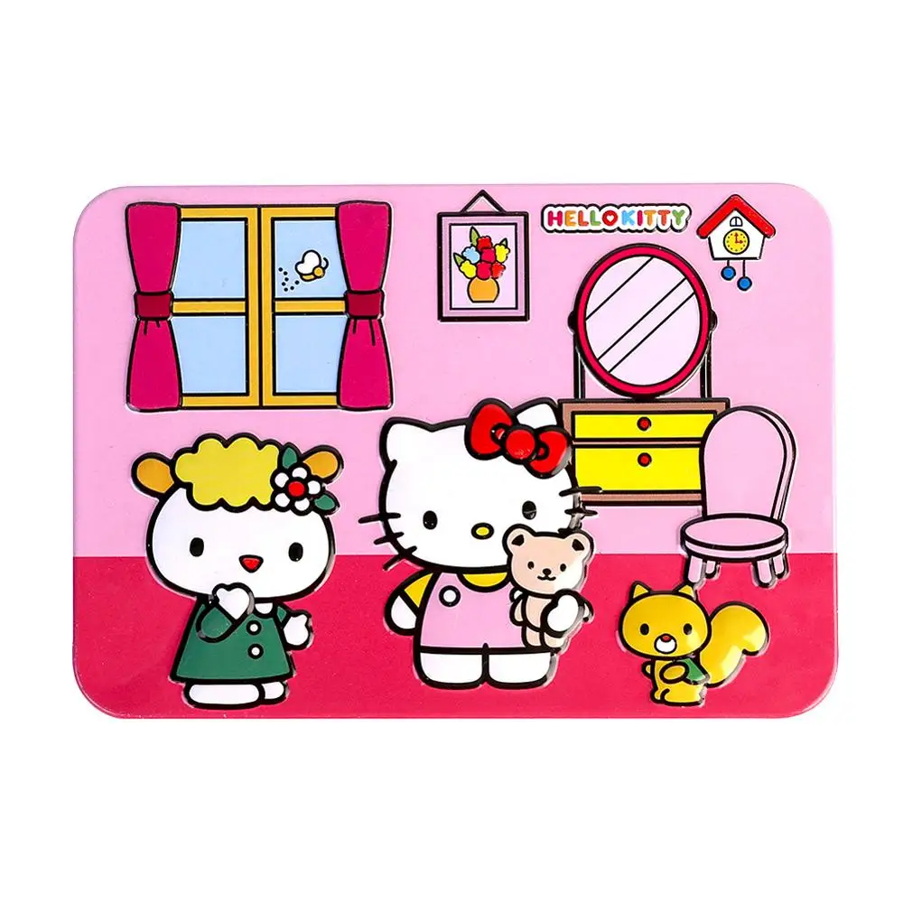 Пазлы Hello Kitty 100 шт. блестящая головоломка для детей Обучающие Развивающие пазлы