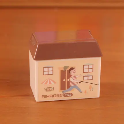 Канцтовары мультфильм маленький дом двойное отверстие точилка для карандашей