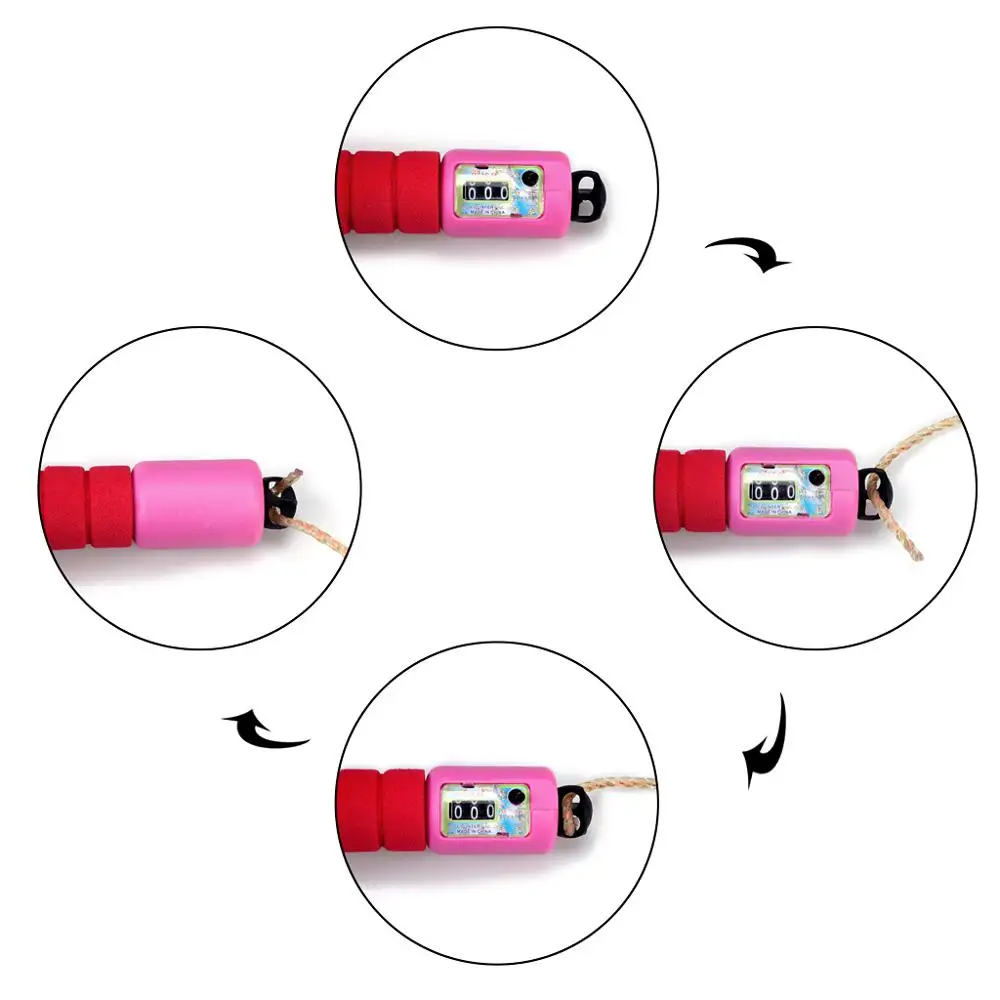 1 шт. х 2 4 м цифровая скакалка с таймером и губчатой ручкой для фитнеса лучшие