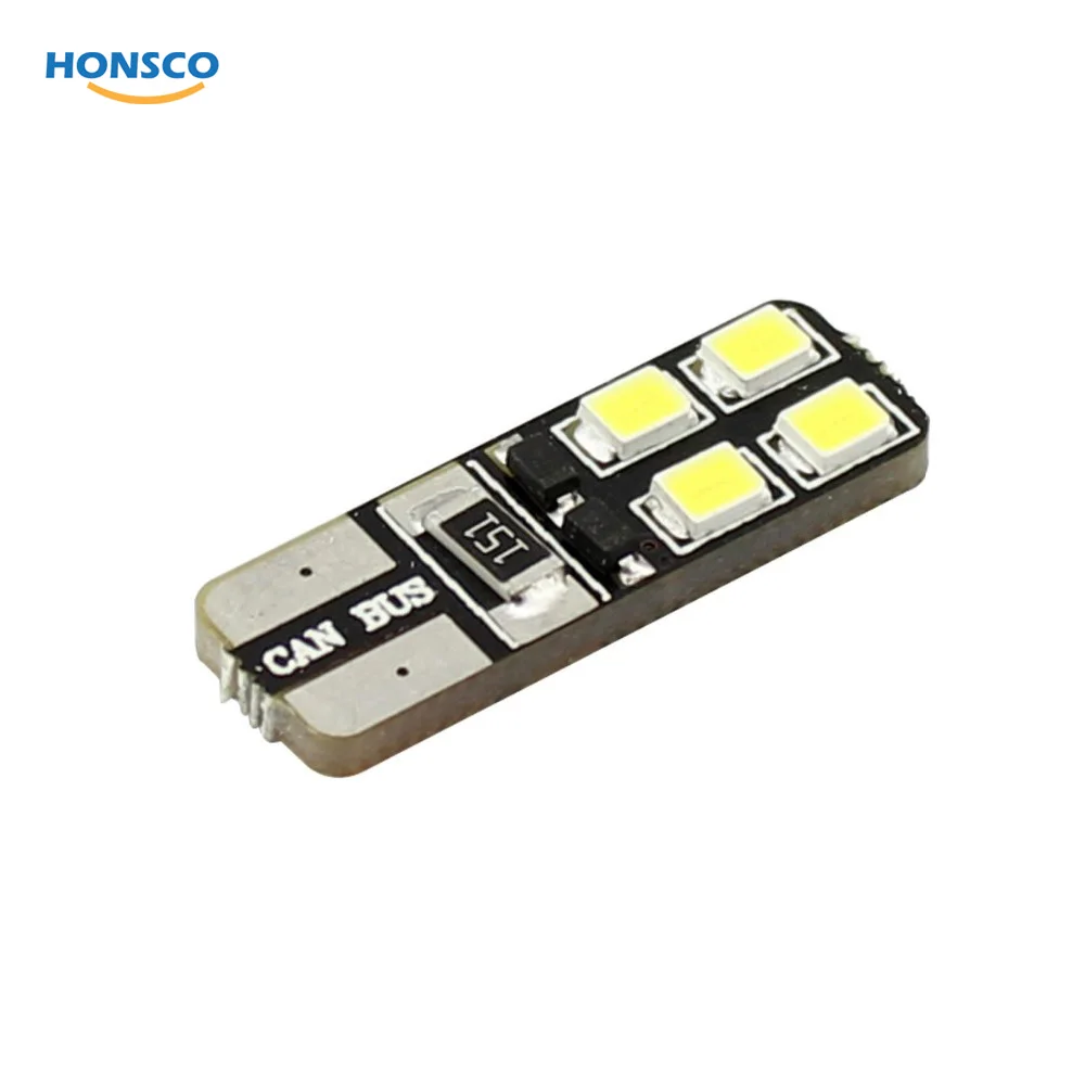 10X T 10 Автомобильный светодиодный свет 8 SMD 2835 Авто T10 W5w парковочные огни лампы DC 12V