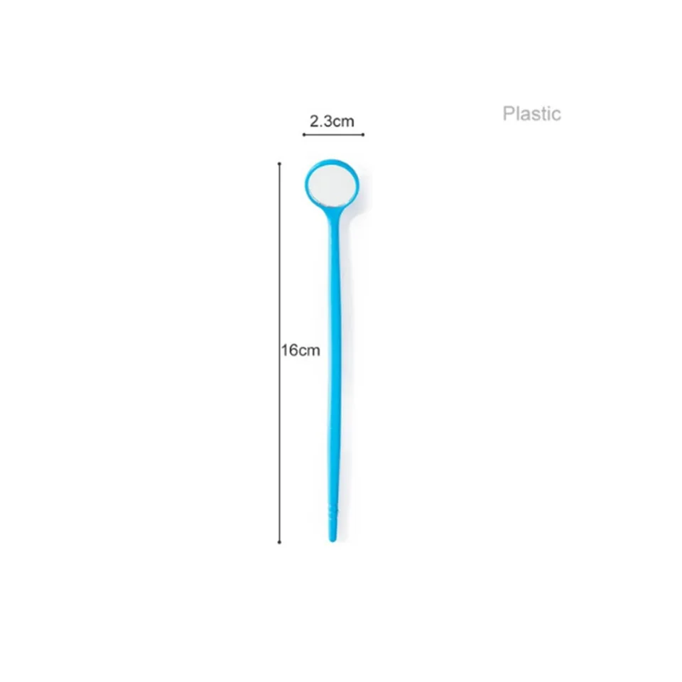 Blue Plastic Нержавеющая сталь смотровое зеркало для наращивания ресниц, Зубное зеркало инструмент для рта, наращивание ресниц зеркало - Цвет: Blue Plastic