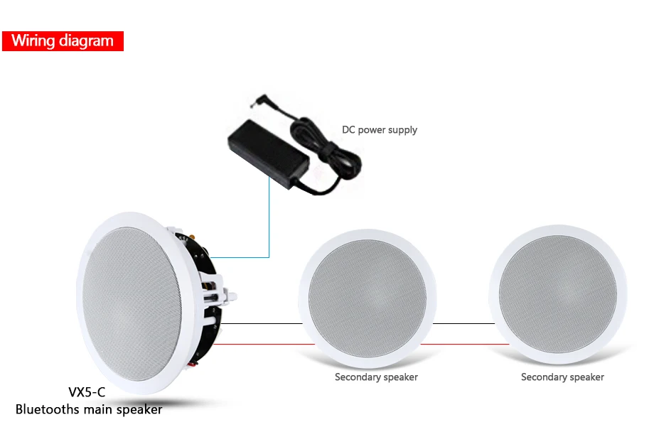 Oupushi vx5-c bluetooth сабвуфер активный bluetooth в потолок динамик для семьи фоновая музыкальная система