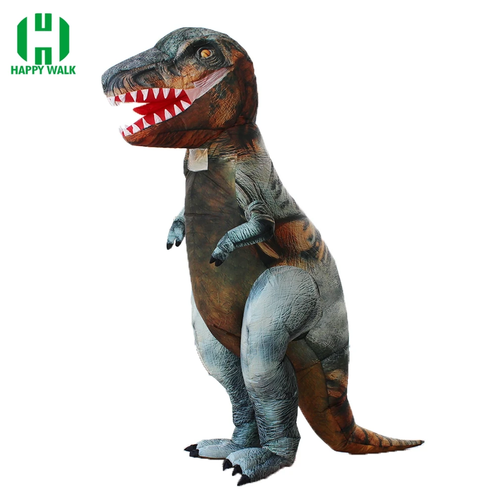 Надувной костюм динозавра T REX Рождественский карнавальный животного для