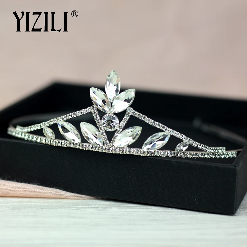 Новинка модная повязка на голову YIZILI со стразами тиара для девочек и детей