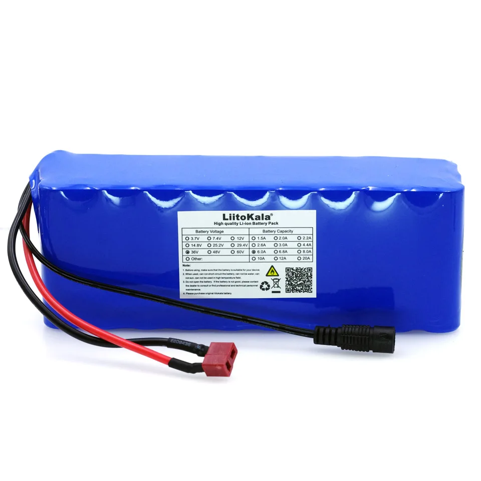 Liitokala 36V 6Ah 10S3P 18650 аккумуляторная батарея модифицированные велосипеды защита