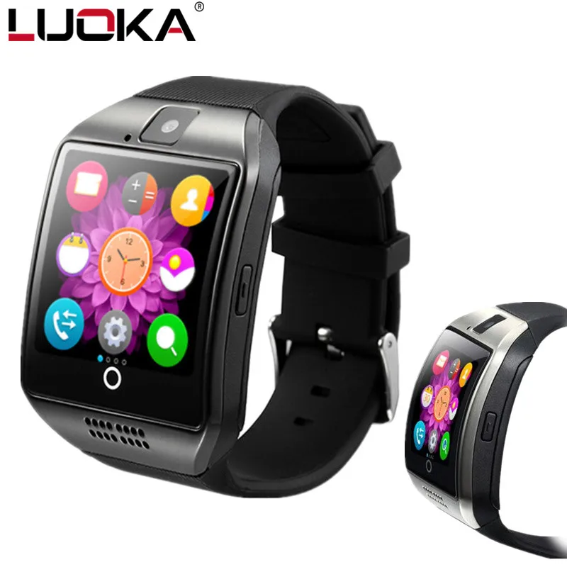 

LUOKA Q18 Passometer Smart watch with Touch Screen camera Support 2G Nano SIM TF card Bluetooth smartwatch for Android IOS Phone