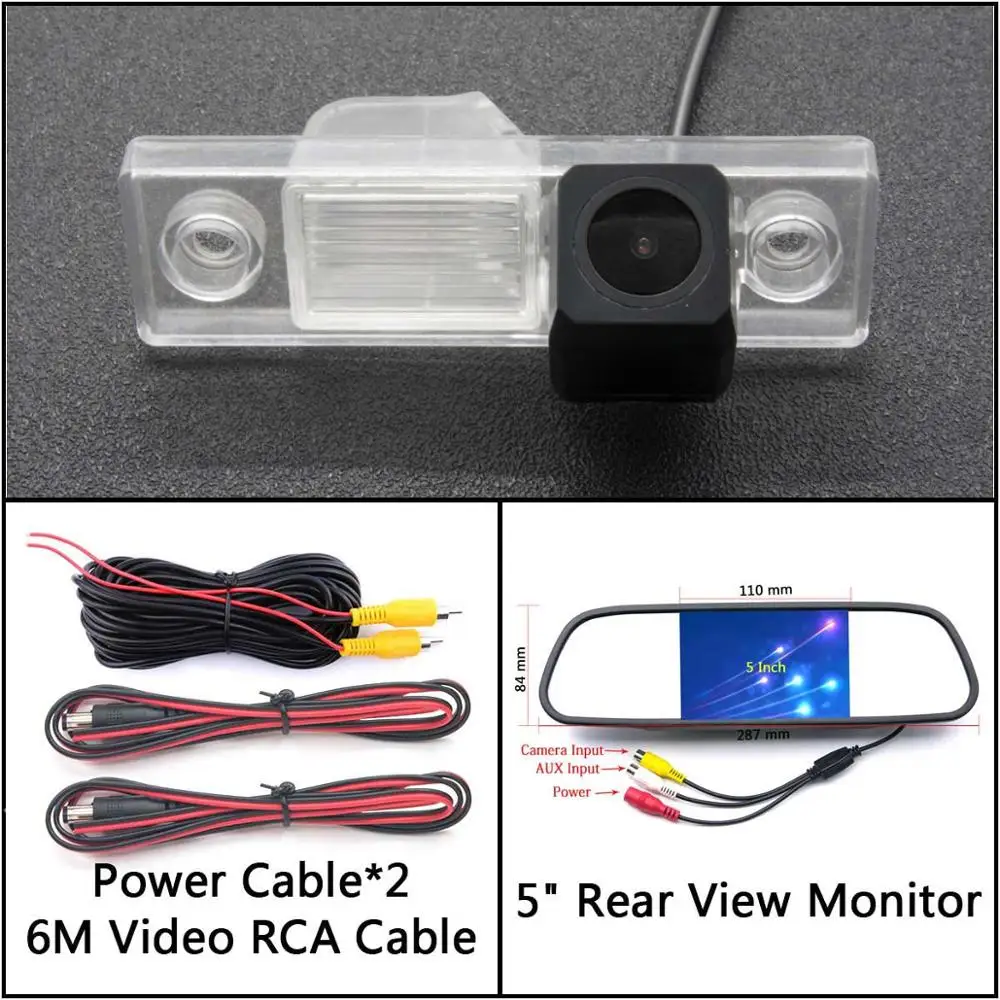 Cam N 5 inch Mirror Full HD камера заднего вида для Chevrolet Lova Nexia epica Lova Aveo Captva Cruze Lacetti Tosca Автостоянка ЖК-зеркало монитор - Название цвета: Cam N 5 inch Mirror