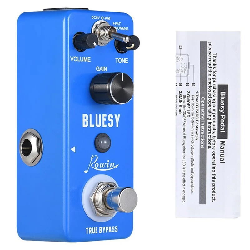Rowin Lef 321 Bluesy гитарная педаль для звукового эффекта овердрайв корпус из
