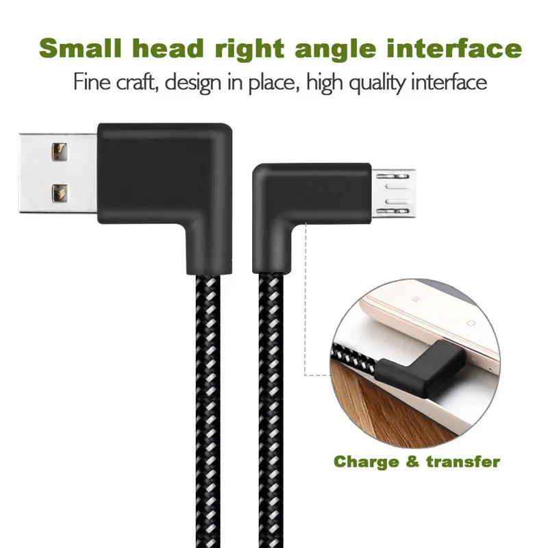 Нейлоновая оплетка двойной тип L USB дата кабель для SAMSUNG 2.4A Быстрая зарядка Micro usb type C зарядное устройство кабель для Xiaomi huawei