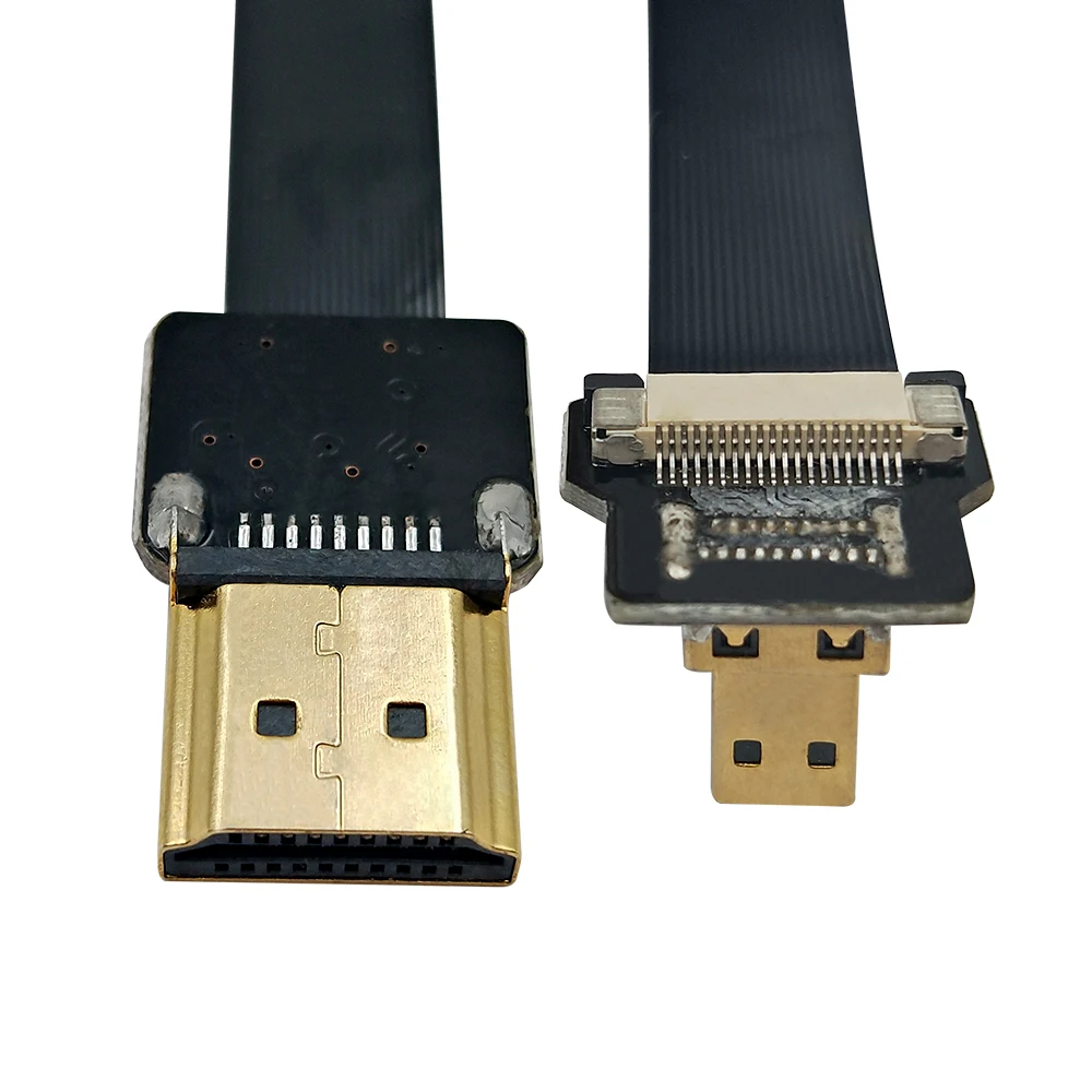 Danspeed новый FPV HDMI type A Male to микро вниз под углом 90 градусов Мужской плоский кабель