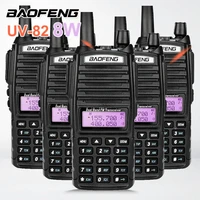 5pcs baofeng uv 82 uv82 8w dual ptt walkie talkie 10km vhf uhf hf marine radio transceiver vox scrambler ham radio station uv 82