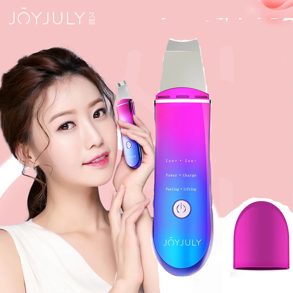 Professional Ultrasonic Facial Skin Scrubber Ion Deep Face Cleaning Peeling Rechargeable Care Device Beauty Instrument 42 | Красота и