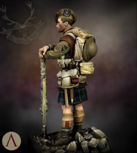 1/24 масштаб 75 мм смола фигура Seaforth Highlander