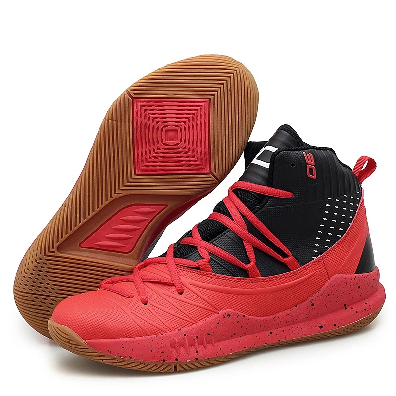 New Men's Basketball Shoes Shoes Zapatillas Hombre Deportiva Lebron Breathable Men Ankle Boots Basketball Shoes Sneakers - Цвет: Black Red