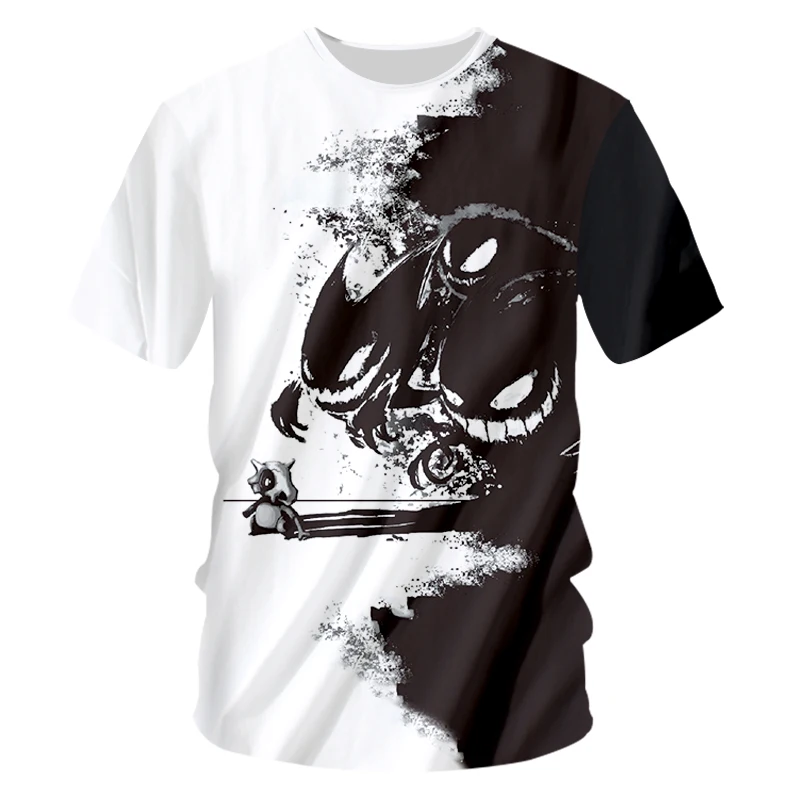 OGKB Мужская Горячая Новинка свободная Черно-белая забавная аниме футболка с