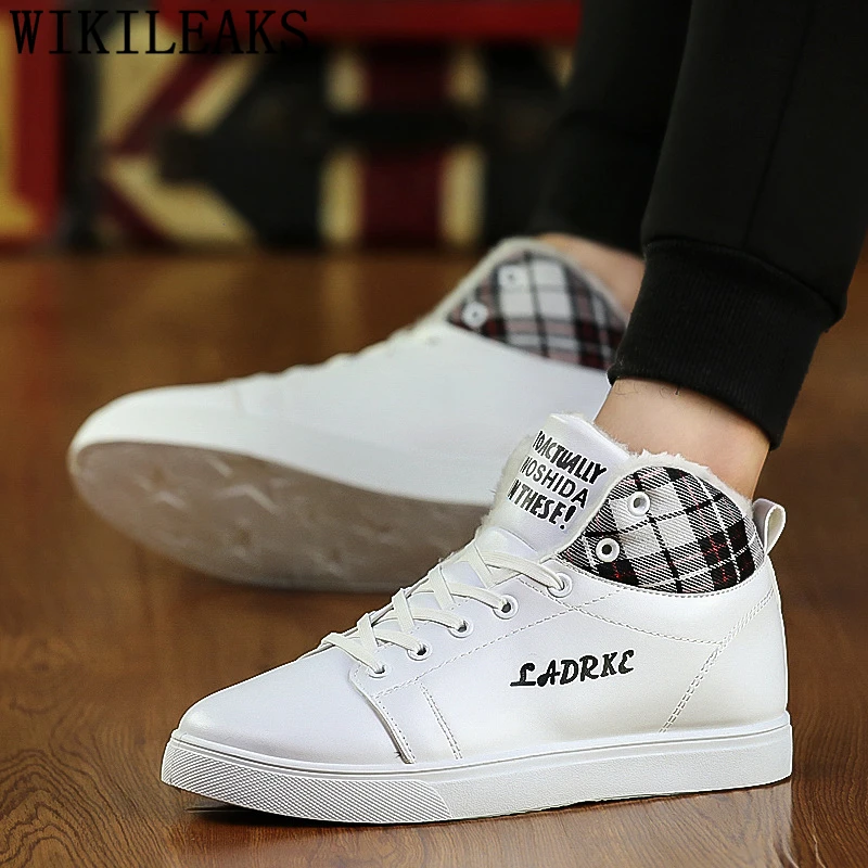 

Ankle Boots Men Casual Shoes High Top Sneakers Snow Boots Men Shoes Leather Boots Men Luxury Brand Chaussure Homme Buty Meskie