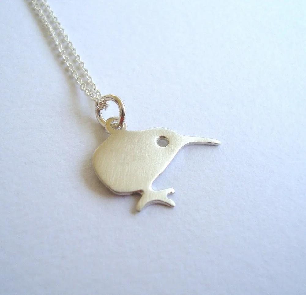 

Jinleansu Kiwi Necklace Bird Tiny Pendant Necklaces For Women Girl Christmas Gift Animal New Zealand 10pcs/lot