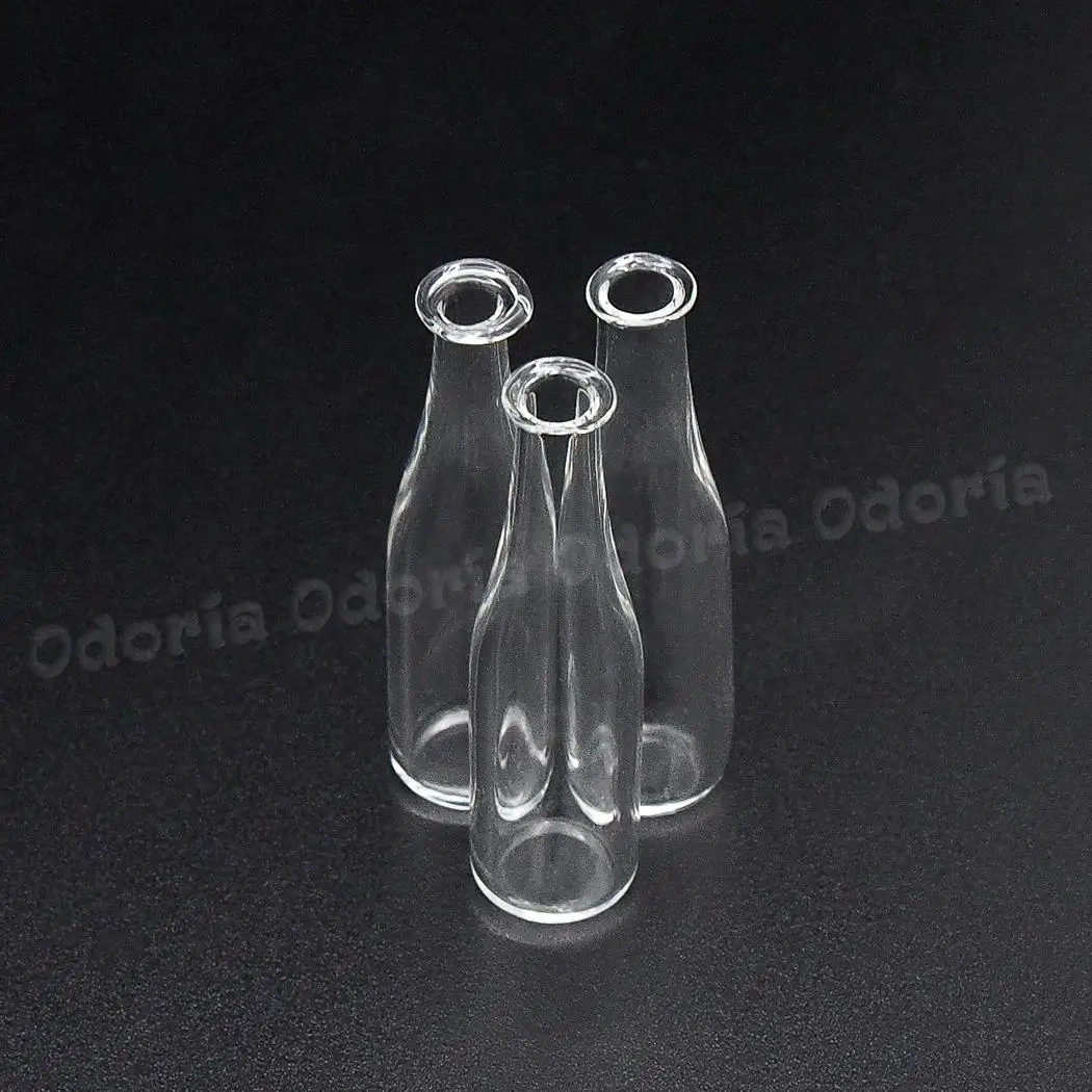 Odoria 1:12 миниатюрные 3 шт стеклянные бутылки для молока, напитков, воды кукольный домик кухонные аксессуары