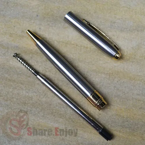 Шариковая ручка JINHAO 031 элегантная нержавеющая сталь и золотой тонкий | Канцтовары
