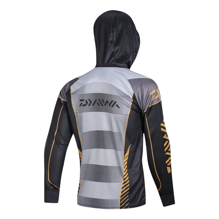 

New 2020 Daiwa Men Fishing Clothings Windproof Zipper Jacket Anti-Mosquito Coat Fishing Jersey Running Riding Fishing Clothes