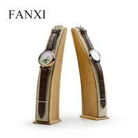 fanxi watch display stand wood jewelry display with microfiber necklace pendant showing rack jewelry exhibition organizer