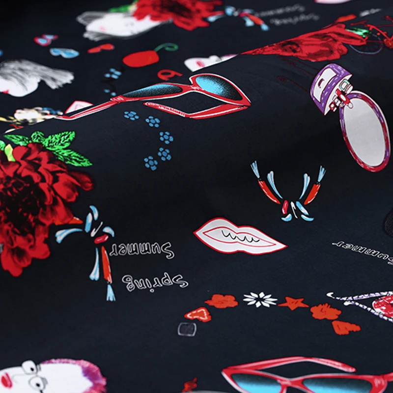 Хлопковая ткань для платья брюки tissu tissus au Meter costura stofen Япония|cotton fabric for dress|stretch cotton