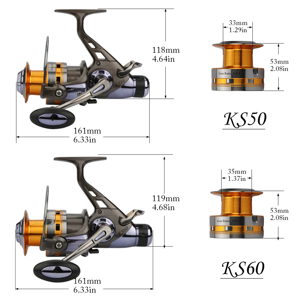 Из Металла Рыболовные катушки Спиннингом Карп Рыбалка катушка колеса 5.2: 1 10BB