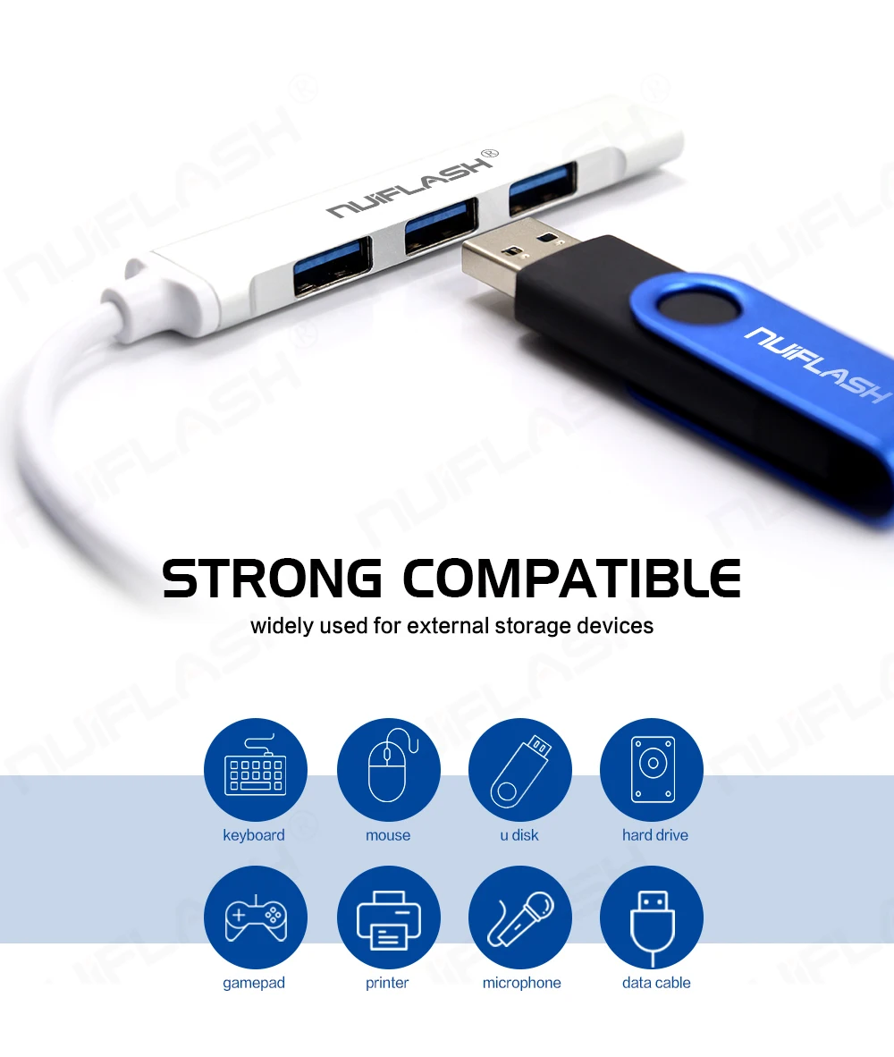 Горячий черный USB 3,0 Hi-Скорость 4-Порты и разъёмы разветвитель адаптер для ПК компьютер Прямая