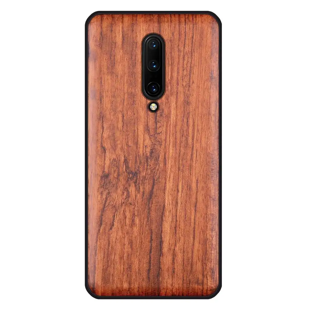 Чехол с натуральным деревом для Oneplus 7 &amp Pro 1 + узор лазерной гравировки деревянный