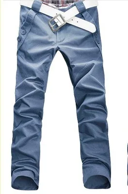 Мужские брюки бренд мужской случайных мужская мода красочные дважды застежка 2