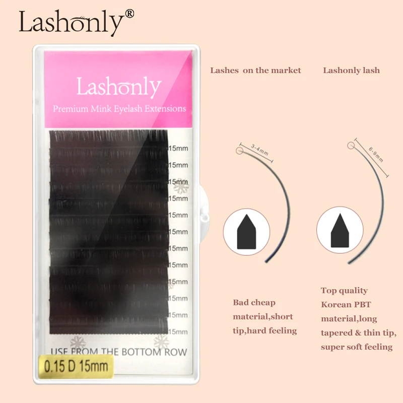 Lashonly наращивание ресниц отдельные ресницы природа Премиум норки искусственного, русский объем ресниц Накладные ресницы по Qeelasee