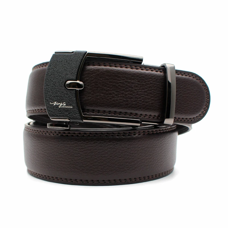 ZAYG Для мужчин чёрный коричневый металлической пряжкой автоматического кожи