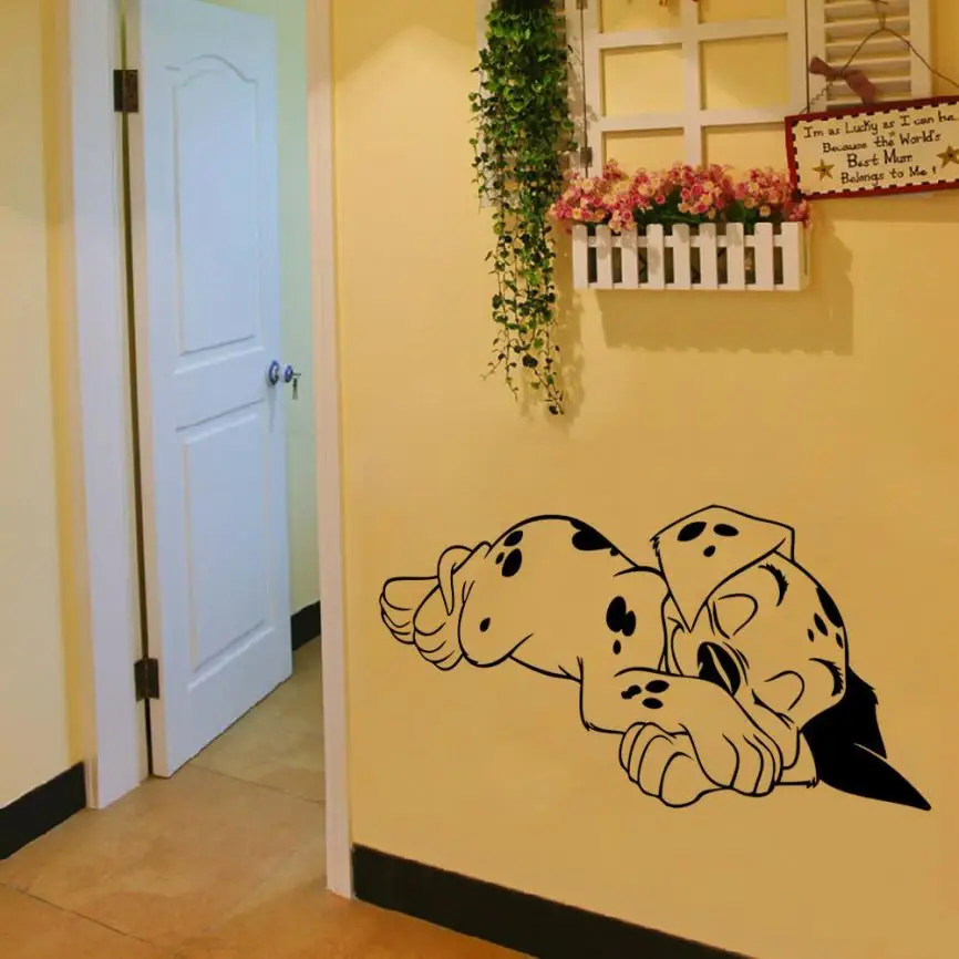 Home Decor Sleeping Puppy Bedroom Wall Stickers Vinyl Decals wall sticker Deco mirror AU7 | Дом и сад