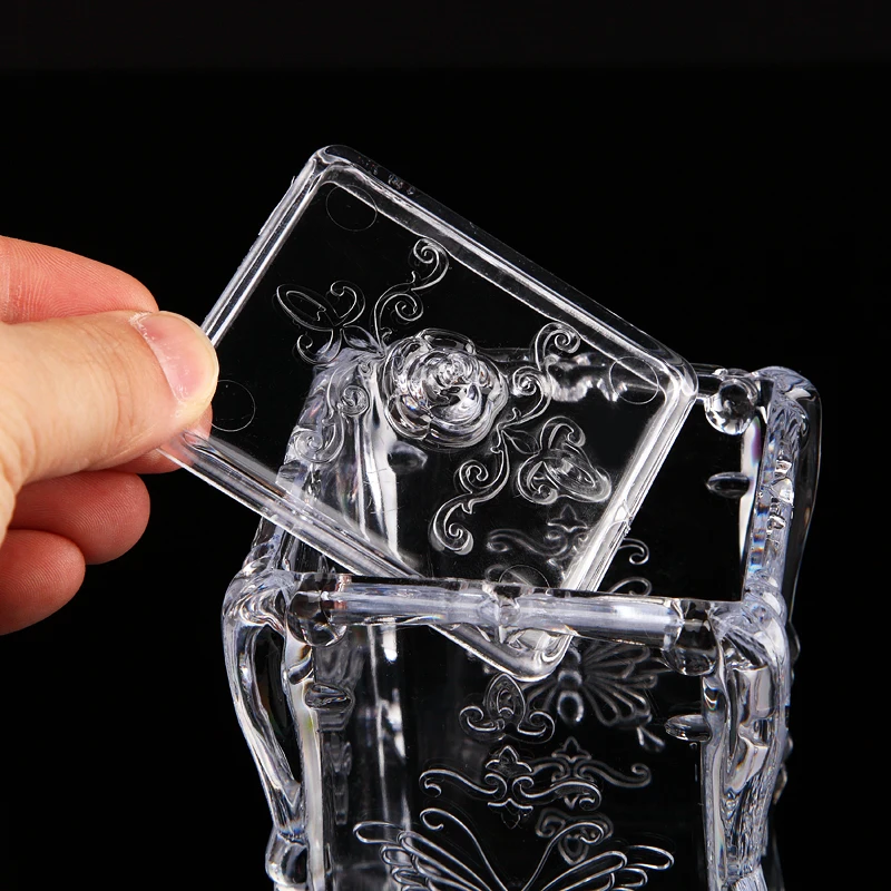 Monja прозрачный дизайн ногтей ватные подушечки обертывания пустой Органайзер