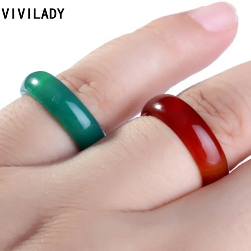 VIVILADY Мода 20 шт./лот натуральные кольца полудрагоценные камни Женщины Мужчины