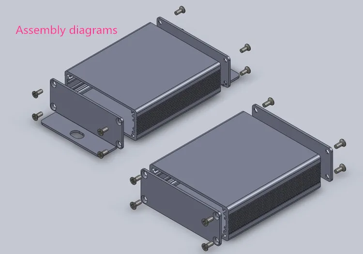 Алюминиевый корпус мини усилителя/шасси инструментов/корпус передатчика/корпус