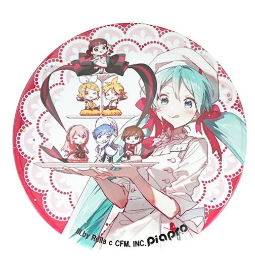 VOCALOID Hatsune Miku значок аниме Macaron милый металлический значок брошь на булавке - Окраска металла: 01 Miku