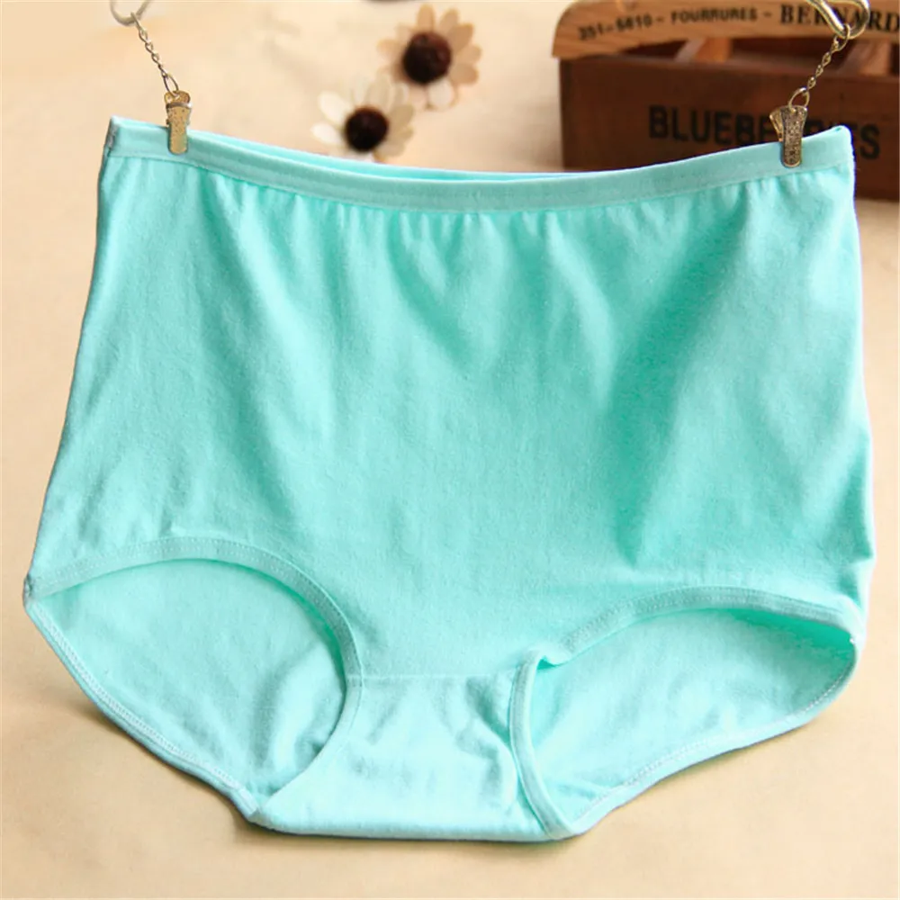 High waist abdomen woman cotton underwear Candy color women's waisted version of |