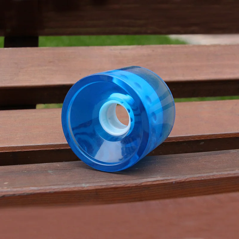 

4pcs 70X55mm Stuf Longboard Wheels Rollers Replacement Wheels Clear Blue Cruiser Wheels